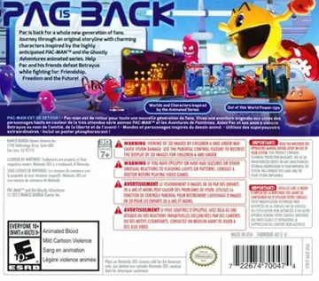 PacMan and the Ghostly Adventures (Usa) box cover back